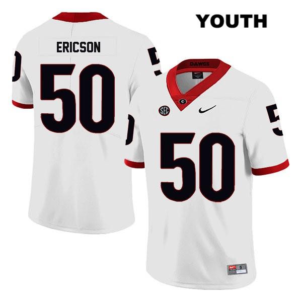 Georgia Bulldogs Youth Warren Ericson #50 NCAA Legend Authentic White Nike Stitched College Football Jersey UJR6356NO